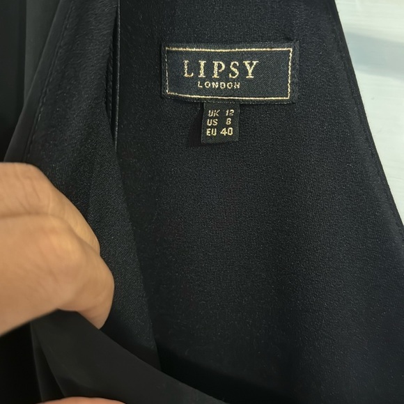 Lipsy Black Halter Sheath Cocktail Dress - Picture 2 of 5